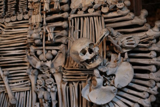 Bên trong nhà thờ trang trí bằng xương người độc nhất thế giới - Ảnh 10.