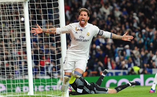 Trung vệ Ramos ghi bàn thứ 7 cho Real mùa này