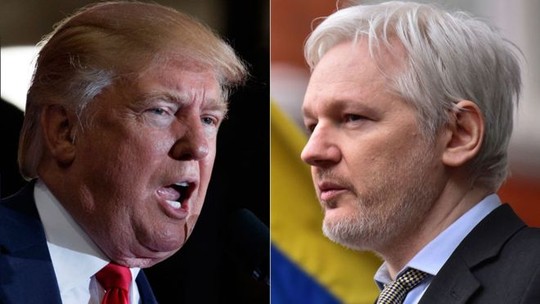 
Ông Donald Trump và ông Julian Assange, nhà sáng lập Wikileaks. Ảnh: AP

