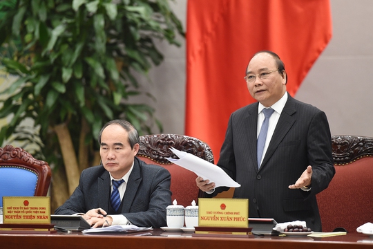 Thủ tướng Nguyễn Xuân Phúc thẳng thắn đánh giá công tác phối hợp còn những mặt chưa tốt Ảnh: Quang Hiếu