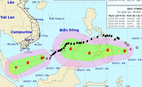 Bão số 15 chưa tan, lại xuất hiện bão mới gần Biển Đông - Ảnh 1.