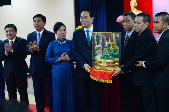 
Chủ tịch nước Trần Đại Quang gặp gỡ kiều bào vào chiều 20-1 Ảnh: HOÀNG TRIỀU

