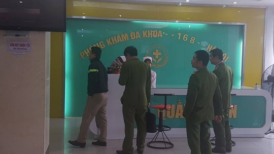 
Lực lượng chức năng kiểm tra Phòng khám Đa khoa 168 Hà Nội
