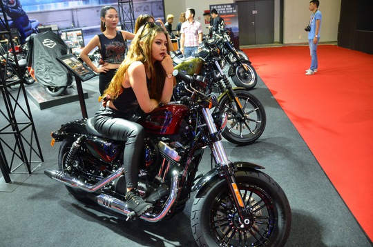 
Các dòng xe của Harley Davidson được giới thiệu tại triển lãm
