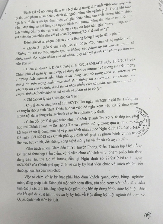 Bộ Y tế không đề nghị xử phạt bác sĩ “bôi nhọ” Bộ trưởng - Ảnh 2.