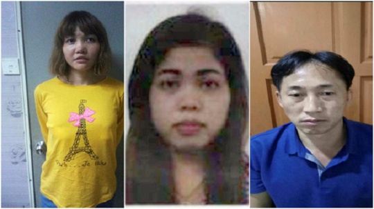 
3 nghi phạm Đoàn Thị Hương, Siti Aisyah, Ri Jong-chol. Ảnh: Malaysia Chronicle
