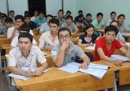 
Một lớp học liên thông tại một trường ĐH ở TP HCM Ảnh: Tấn Thạnh
