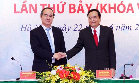 Ông Trần Thanh Mẫn làm Chủ tịch MTTQ Việt Nam thay ông Nguyễn Thiện Nhân - Ảnh 1.