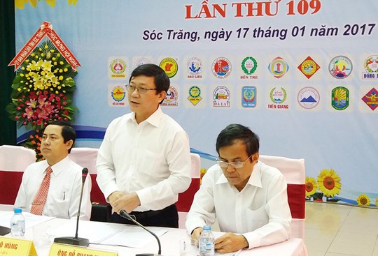 Ông Đỗ Quang Vinh, Giám đốc Công ty XSKT TP HCM kiêm Chủ tịch Hội đồng XSKT khu vực miền Nam, nói về khó khăn của vé số truyền thống trong 6 tháng cuối năm 2016. Ảnh: Việt Tường.