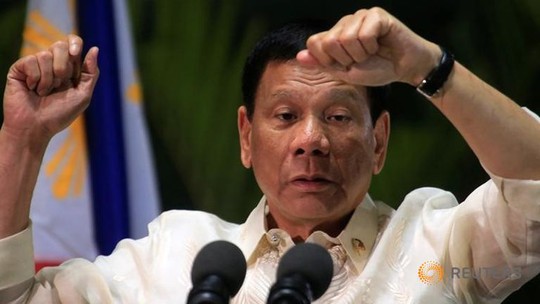 
Tổng thống Duterte. Ảnh: Reuters
