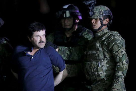 
Guzman “El Chapo” bị bắt ở Mexico City hồi năm 2016. Ảnh: REUTERS
