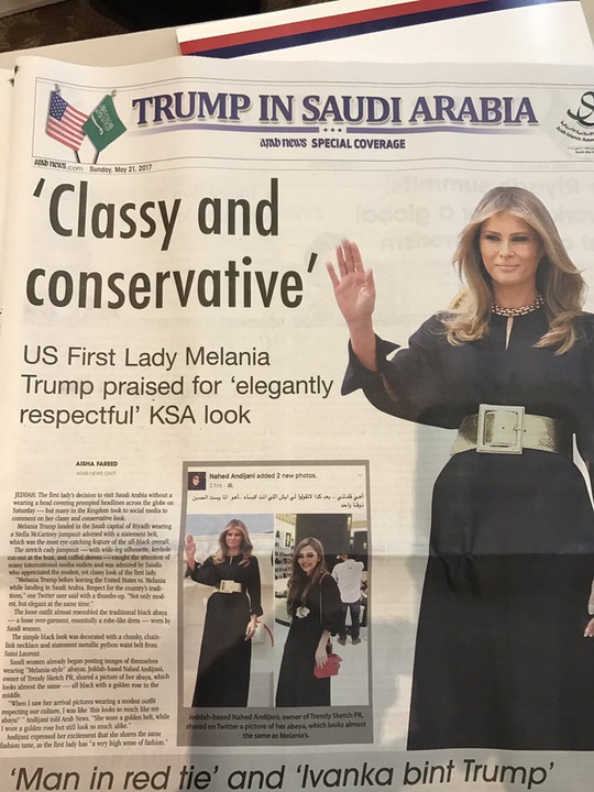 Vợ con Tổng thống Trump quyến rũ Ả Rập Saudi - Ảnh 1.