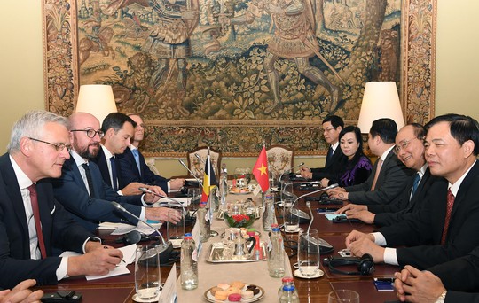 Hội đàm với Thủ tướng Nguyễn Xuân Phúc, Thủ tướng Bỉ Charles Michel khẳng định ủng hộ EVFTA - Ảnh 2.