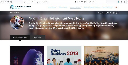 Một trang web gần giống trang web của Ngân hàng Thế giới - Ảnh 1.