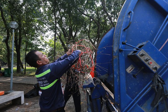 Hoa Tết dội chợ, chất như núi ở chợ hoa sỉ Đầm Sen, TP HCM - Ảnh 22.