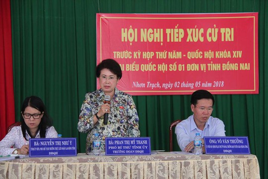 Bà Phan Thị Mỹ Thanh vẫn tiếp xúc cử tri với vai trò trưởng đoàn ĐBQH - Ảnh 1.