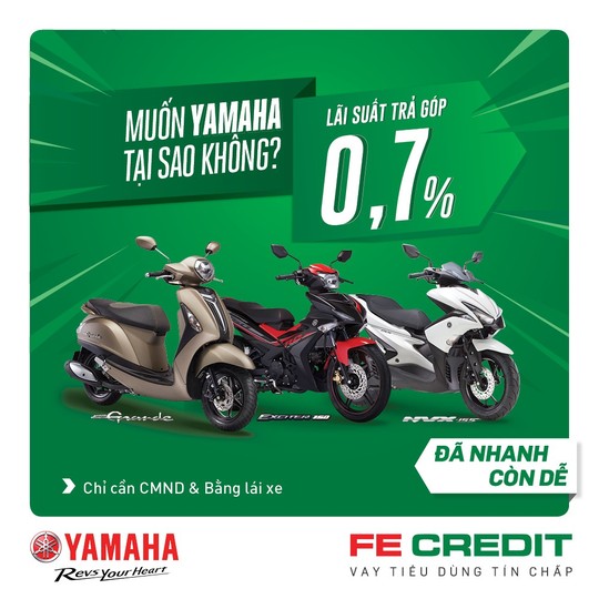 Mua xe máy Yamaha đã nhanh còn dễ với FE CREDIT - Ảnh 1.