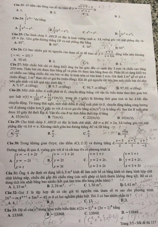 Thí sinh khóc than đề thi Toán quá dài - Ảnh 3.