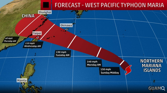 Siêu bão mạnh lên 5 cấp trong 24 giờ đe dọa châu Á - Ảnh 1.