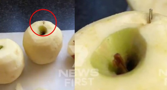 Úc: Tìm thấy cả kim khâu trong quả táo - Ảnh 1.