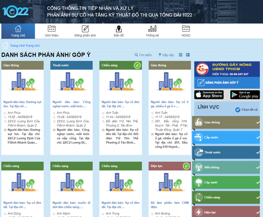 TP HCM tiếp nhận phản ánh của người dân qua facebook