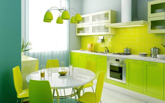 Không gian nhà bếp độc đáo với màu xanh lá cây - Ảnh 6.