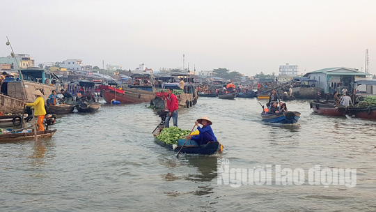 Tiểu thương chợ nổi Cái Răng phấn khởi khi được phó chủ tịch tặng quà Tết - Ảnh 7.