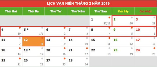 Tết Nguyên đán Kỷ Hợi 2019: Cán bộ, công chức được nghỉ 9 ngày liền - Ảnh 1.