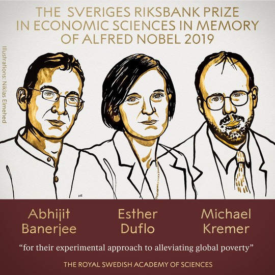 Giải Nobel Kinh tế gọi tên ba người muốn giảm nghèo đói toàn cầu - Ảnh 1.