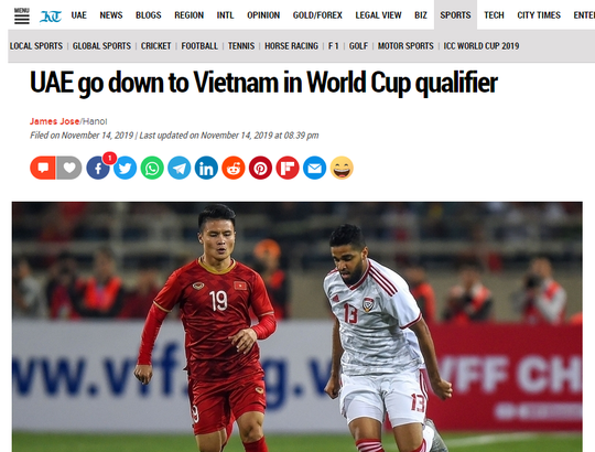 Báo chí UAE nể phục các cầu thủ tuyển Việt Nam - Ảnh 3.