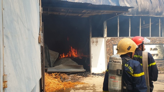 Đà Nẵng: Xưởng gỗ bốc cháy dữ dội sau chập điện - Ảnh 2.