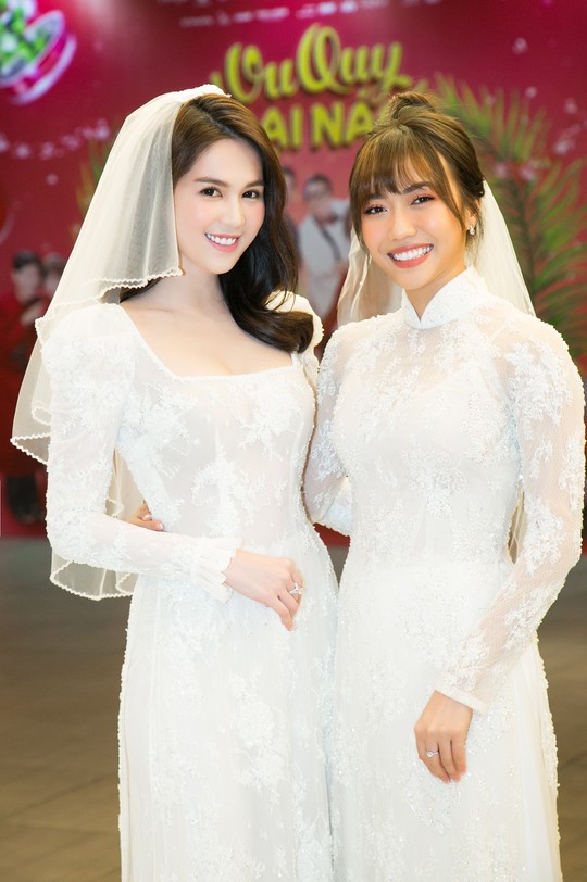 Ngọc Trinh và Diệu Nhi duyên dáng với đầm cô dâu - Ảnh 9.