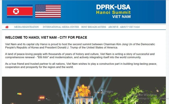 Lập trung tâm báo chí cho thượng đỉnh Mỹ-Triều tại Cung văn hóa hữu nghị - Ảnh 1. Lập trung tâm báo chí cho thượng đỉnh Mỹ-Triều tại Cung văn hóa hữu nghị - Ảnh 1.