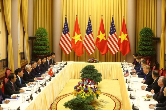 Toàn cảnh cuộc gặp Tổng Bí thư, Chủ tịch nước và Thủ tướng với Tổng thống Donald Trump - Ảnh 2.