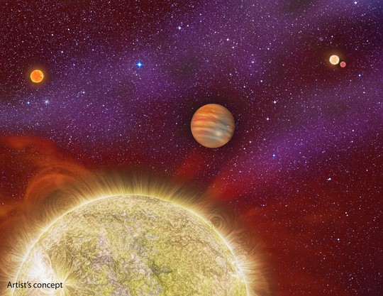 Ảnh đồ họa của NASA về một hệ hành tinh có siêu trái đất