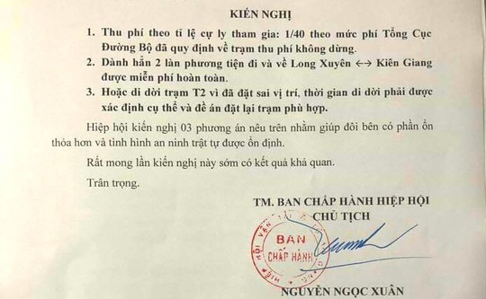 Kiến nghị di dời Trạm T2 trên Quốc lộ 91 - Ảnh 2.