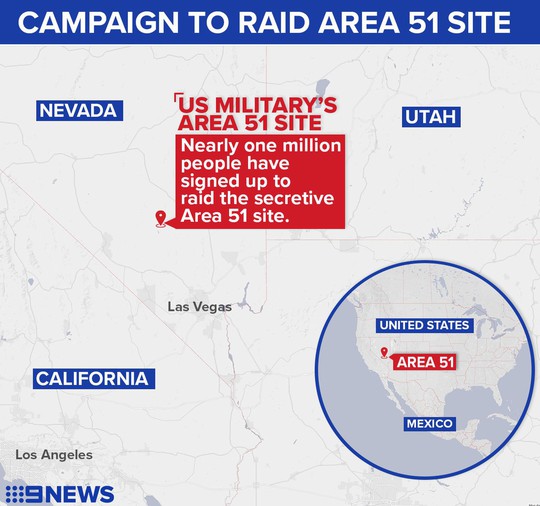 Mỹ sẵn sàng đối đầu hơn nửa triệu “thợ săn” định xông vào Vùng 51 - Ảnh 1.
