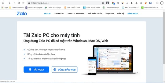 Trung tâm Internet Việt Nam chưa nhận được yêu cầu thu hồi tên miền Zalo.vn, Zalo.vn - Ảnh 1.