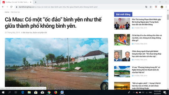 Đề nghị xử lý trang web đăng thông tin sai sự thật về Chủ tịch tỉnh Cà Mau - Ảnh 1.