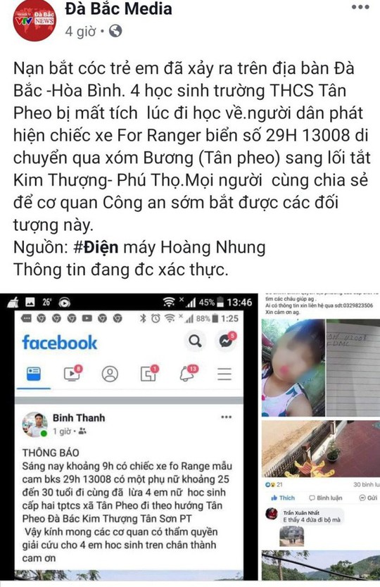 Công an lên tiếng về thông tin 4 nữ sinh bị bắt cóc đưa lên xe biển số Hà Nội - Ảnh 1.
