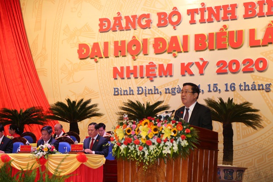 Ông Hoàng Trung Hải dự khai mạc Đại hội Đại biểu Đảng bộ tỉnh Bình Định - Ảnh 1.