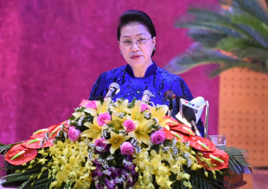 Chủ tịch Quốc hội Nguyễn Thị Kim Ngân chỉ đạo Đại hội Đảng bộ tỉnh Hòa Bình - Ảnh 1.