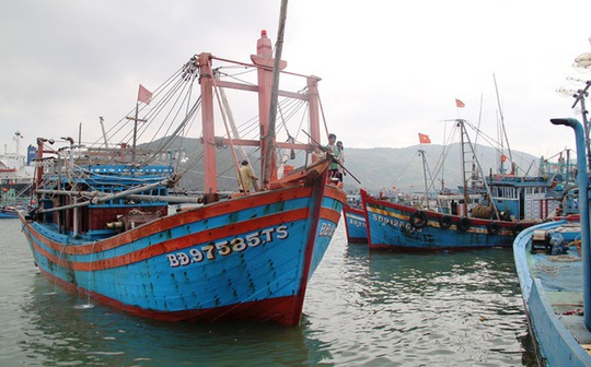 Bị chìm trên đường tránh bão, 26 thuyền viên của 2 tàu cá Bình Định mất tích - Ảnh 1.