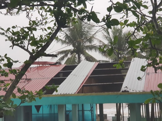 Bão số 13 vào miền Trung: Bờ biển tan hoang, nhà tốc mái, cây gãy la liệt - Ảnh 17.
