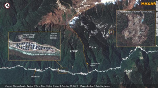Ảnh vệ tinh: Trung Quốc xây làng trên đất Bhutan? - Ảnh 1.