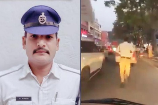 Ấn Độ: Tan chảy trước anh cảnh sát chạy bộ 2 km mở đường cho xe cấp cứu - Ảnh 2.