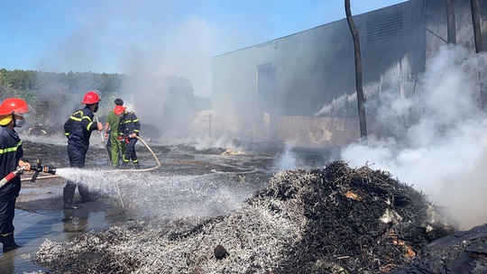 Cháy kho phế liệu ở Đồng Nai, cột khói bốc cao hàng chục mét - Ảnh 8.