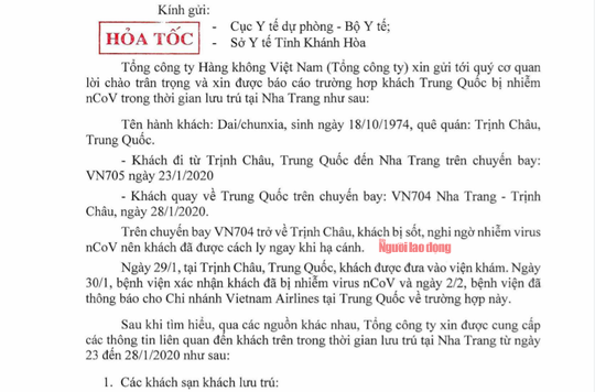 Khánh Hòa: Khẩn trương rà soát những người liên quan đến 1 du khách Trung Quốc nhiễm nCoV - Ảnh 2.
