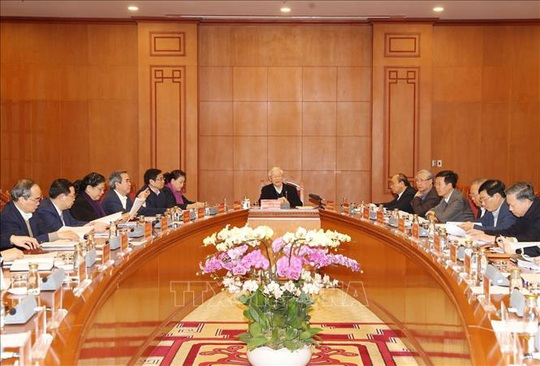 Tổng Bí thư, Chủ tịch nước Nguyễn Phú Trọng chủ trì họp Tiểu ban Văn kiện Đại hội XIII - Ảnh 2.
