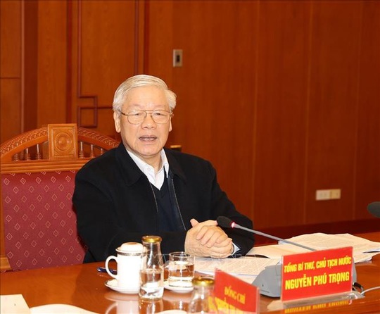 Tổng Bí thư, Chủ tịch nước Nguyễn Phú Trọng chủ trì họp Tiểu ban Văn kiện Đại hội XIII - Ảnh 3.